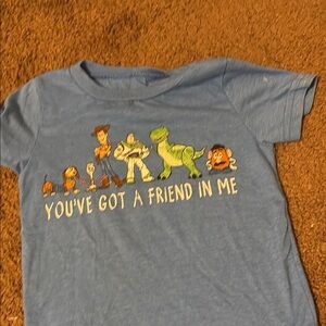 Blue Short Sleeve Tee with Graphic Print